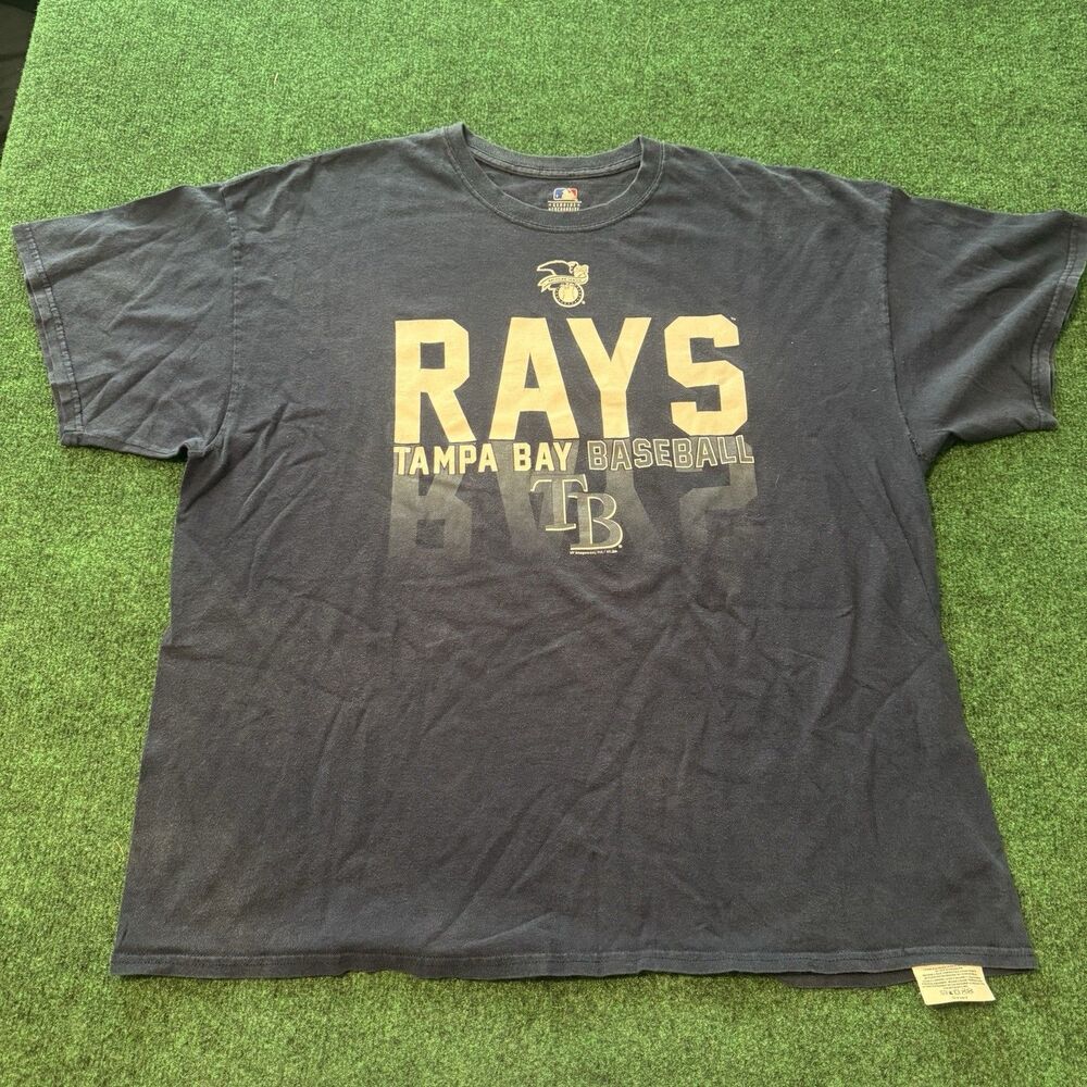 Tampa Bay Rays Shirt Men’s 2XL Navy MLB Baseball Graphic Tee Genuine Merchandise